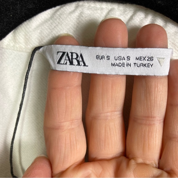 Zara denim jumpsuit white small boiler suit gas station painter utility baggy - Picture 11 of 11